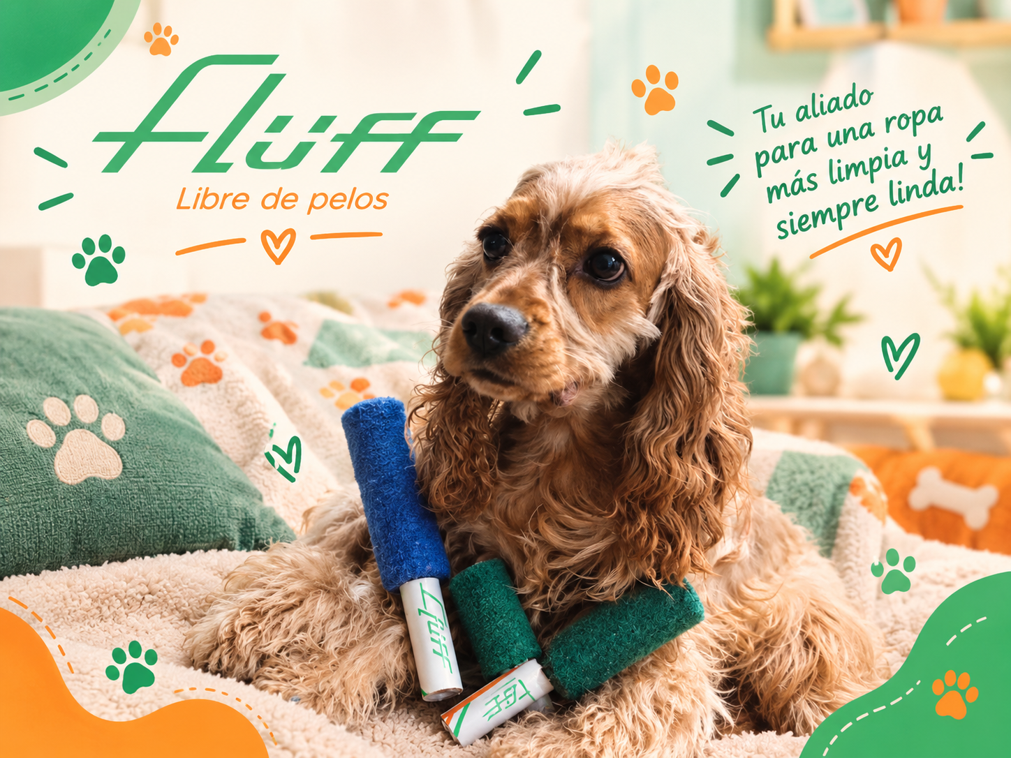 Mascotas y huellitas de Fluff